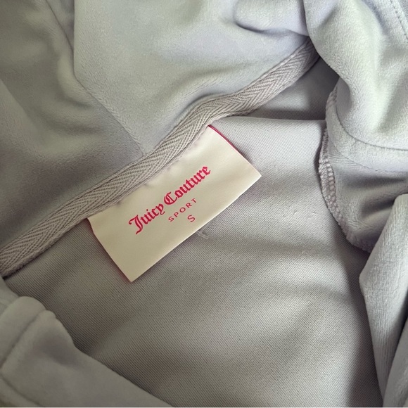 Juicy Couture Classic Velour Zip Hoodie in Lilac - Picture 6 of 8